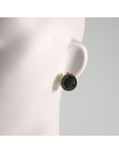 Klipsy do Uszu Lolita Akcesoria Klips do UCHA CZARNE a 'la "GUZIK"