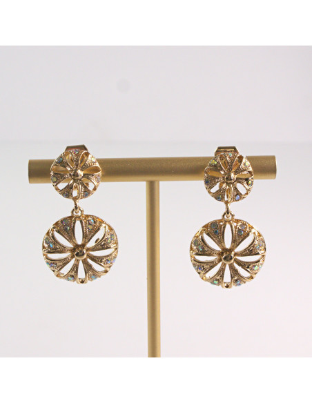 Klipsy do Uszu Lolita Akcesoria Klips do UCHA VINTAGE ZŁOTE AŻUROWE