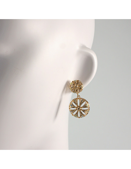 Klipsy do Uszu Lolita Akcesoria Klips do UCHA VINTAGE ZŁOTE AŻUROWE