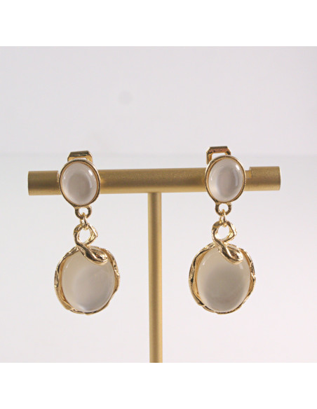 Klipsy do Uszu Lolita Akcesoria Klips do UCHA ZŁOTE ELIPSY