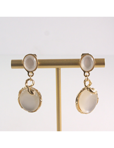 Klipsy do Uszu Lolita Akcesoria Klips do UCHA ZŁOTE KOCIE OKO