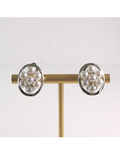 Klipsy do Uszu Lolita Akcesoria Klips do UCHA PERŁOWE ELIPSY