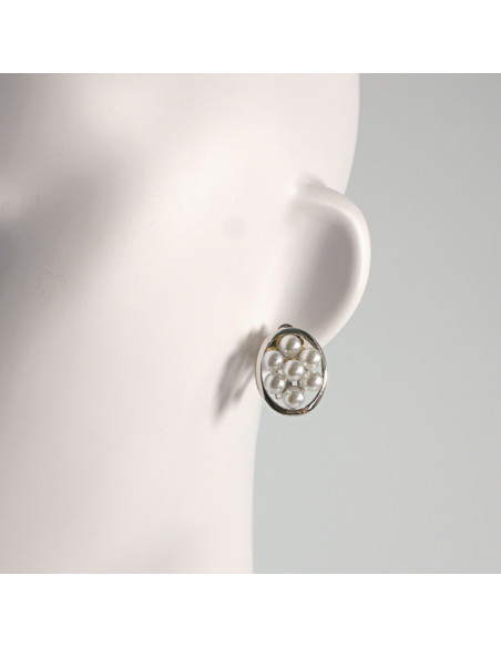 Klipsy do Uszu Lolita Akcesoria Klips do UCHA PERŁOWE ELIPSY