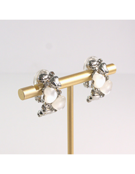 Klipsy do Uszu Lolita Akcesoria Klips do UCHA SREEBRNE SERDUSZKA