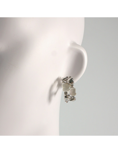 Klipsy do Uszu Lolita Akcesoria Klips do UCHA SREEBRNE SERDUSZKA