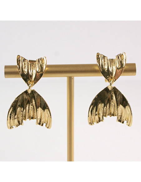 Klipsy do Uszu Lolita Akcesoria Klips do UCHA ZŁOTE BLASZKI  PŁATKI