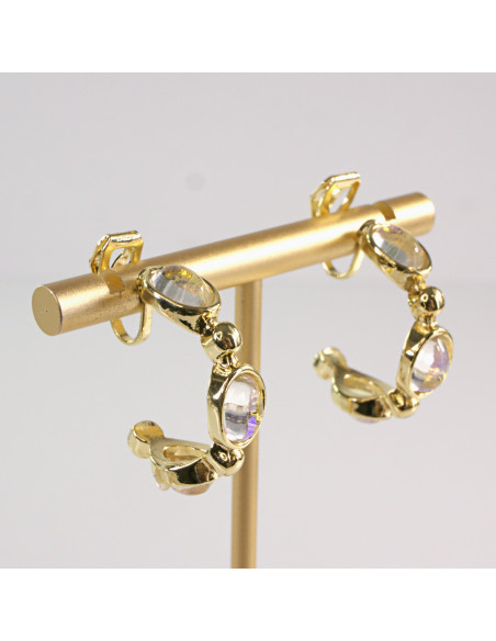 Klipsy do Uszu Lolita Akcesoria Klips do UCHA ZŁOTE  KOŁA