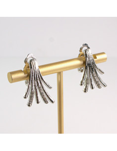 Klipsy do Uszu Lolita Akcesoria Klips do UCHA  SREBRNE... 2