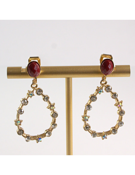 Klipsy do Uszu Lolita Akcesoria Klips do UCHA ZŁOTE  KOŁA