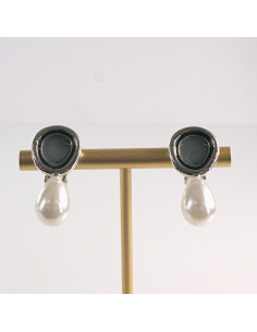 Klipsy do Uszu Lolita Akcesoria Klips do UCHA  SREBRNE z...