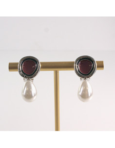 Klipsy do Uszu Lolita Akcesoria Klips do UCHA  SREBRNE z...