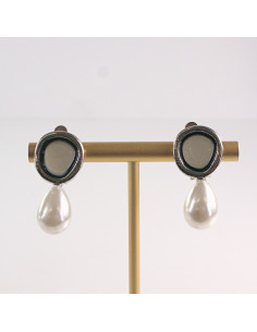 Klipsy do Uszu Lolita Akcesoria Klips do UCHA  SREBRNE z...