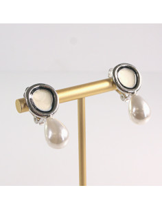 Klipsy do Uszu Lolita Akcesoria Klips do UCHA  SREBRNE z... 2