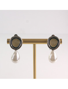 Klipsy do Uszu Lolita Akcesoria Klips do UCHA  SREBRNE z...