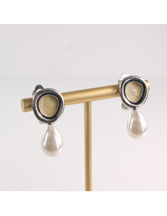 Klipsy do Uszu Lolita Akcesoria Klips do UCHA  SREBRNE z... 2