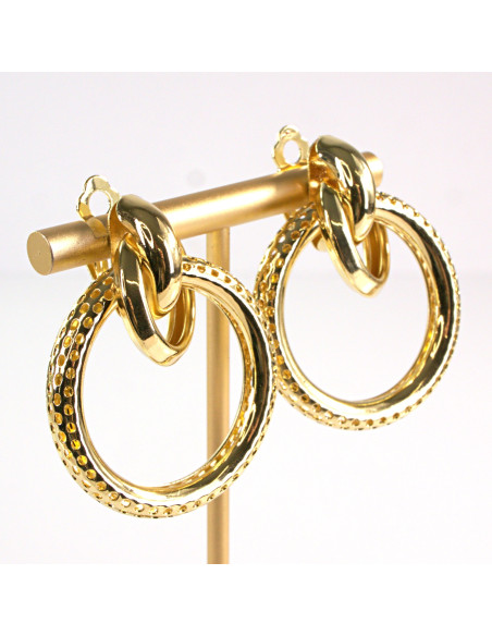 Klipsy do Uszu Lolita Akcesoria Klips do UCHA ZŁOTE KOŁA