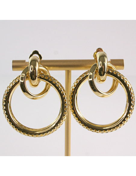 Klipsy do Uszu Lolita Akcesoria Klips do UCHA ZŁOTE KOŁA