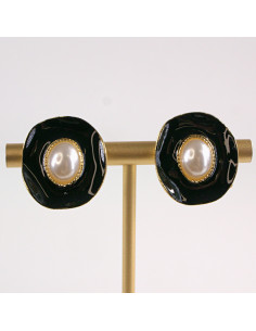 Klipsy do Uszu Lolita Akcesoria Klips do UCHA CZARNE Z...