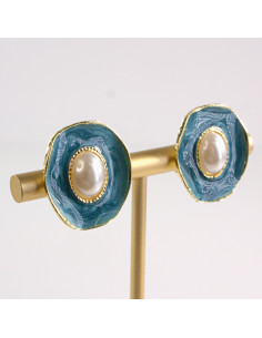 Klipsy do Uszu Lolita Akcesoria Klips do UCHA NIEBIESKIE...