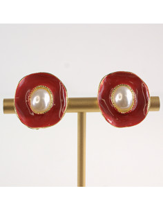 Klipsy do Uszu Lolita Akcesoria Klips do UCHA CZERWONE Z...