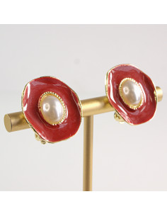 Klipsy do Uszu Lolita Akcesoria Klips do UCHA CZERWONE Z... 2