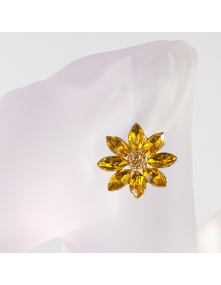 Klipsy do Uszu Lolita Akcesoria Klips do UCHA ŻÓŁTE KWIATKI KWIATY