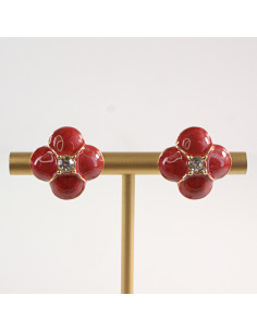 Klipsy do Uszu Lolita Akcesoria Klips do UCHA CZERWONE...