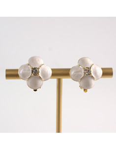 Klipsy do Uszu Lolita Akcesoria Klips do UCHA ECRU...