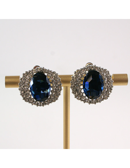 Klipsy do Uszu Lolita Akcesoria Klips do UCHA GRANATOWE WIECZOROWE