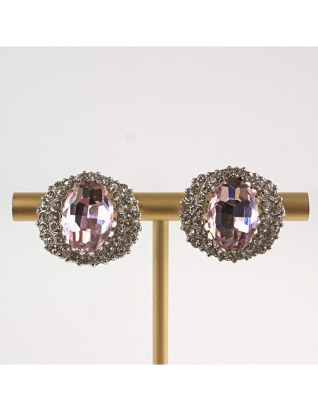 Klipsy do Uszu Lolita Akcesoria Klips do UCHA RÓŻOWE WIECZOROWE