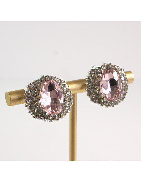 Klipsy do Uszu Lolita Akcesoria Klips do UCHA RÓŻOWE WIECZOROWE