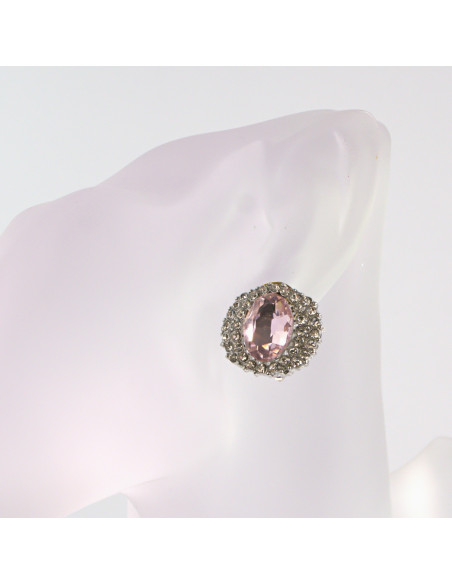 Klipsy do Uszu Lolita Akcesoria Klips do UCHA RÓŻOWE WIECZOROWE