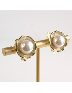 Klipsy do Uszu Lolita Akcesoria Klips do UCHA BEŻOWE Z... 2