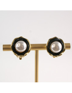 Klipsy do Uszu Lolita Akcesoria Klips do UCHA CZARNY Z...