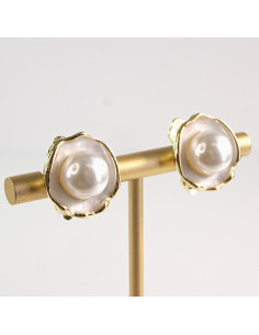 Klipsy do Uszu Lolita Akcesoria Klips do UCHA ECRU Z... 2