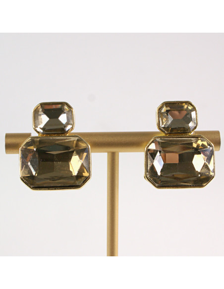 Klipsy do Uszu Lolita Akcesoria Klips do UCHA BEŻOWE "BRYLANTY"