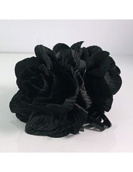 Klamra do włosów CZARNY KWIAT 13cm  Lolita akcesoria