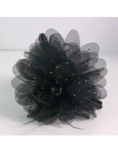 Klamra do włosów CZARNY KWIAT 13cm  Lolita akcesoria