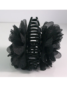 Klamra do włosów CZARNY KWIAT 11 CM Lolita akcesoria 2
