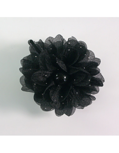 Klamra do włosów CZARNY KWIAT 11 CM Lolita...