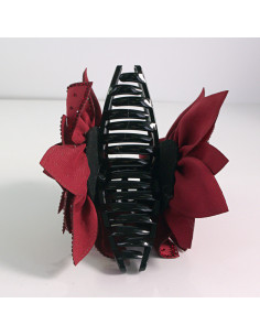 Klamra do włosów KWIAT Z KRYSZTAŁKAMI BORDOWY Lolita... 2