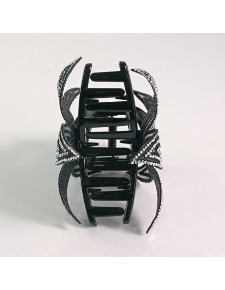 Klamra do włosów KWIAT Z KRYSZTAŁKAMI SREBRNY Lolita akcesoria