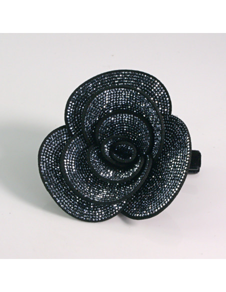 Spinka do włosów KWIAT Z KRYSZTAŁKAMI NIEBIESKI Lolita akcesoria