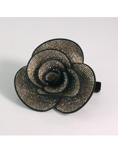 Spinka do włosów KWIAT Z KRYSZTAŁKAMI ZŁOTY Lolita akcesoria