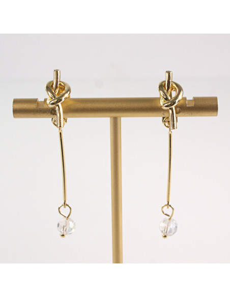 Klipsy do Uszu Lolita Accessories Klips do UCHA DŁUGIE Z KORALIKIEM