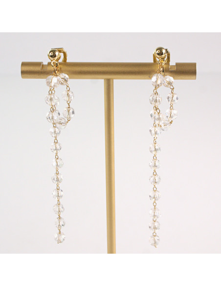 Klipsy do Uszu Lolita Accessories Klips do UCHA DŁUGIE KORALIKI