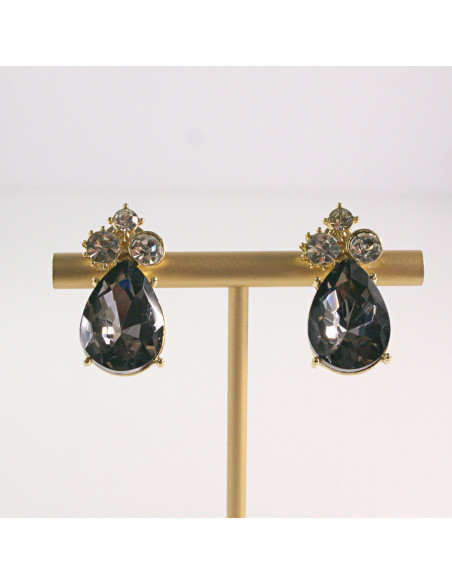 Klipsy do uszy czarne grafitowe Lolita Accessories