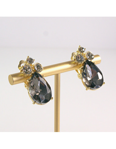 Klipsy do uszy czarne grafitowe Lolita Accessories