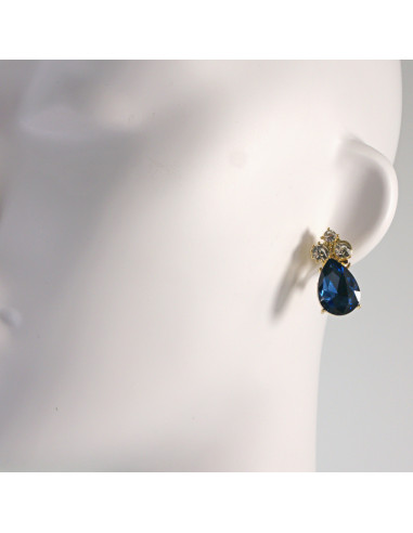 Klipsy do uszy z kamieniami niebieskie Lolita...