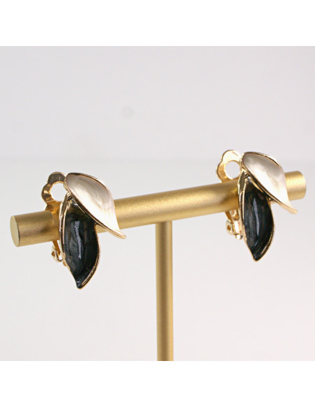 Klipsy do Uszu LISTKI Lolita Accessories Klips do Ucha Listek GRAFIT